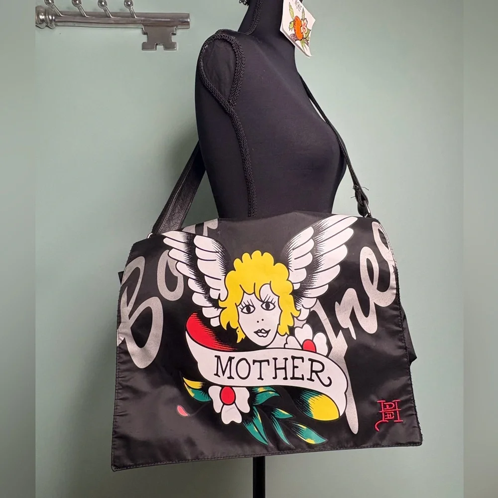 Vintage Ed Hardy Mother & Angel Messenger Bag